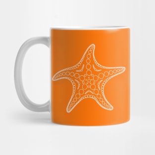 Starfish (white/orange) Mug